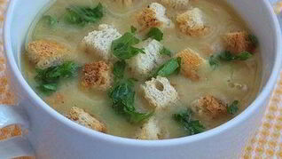 Суп-пюре с сухариками