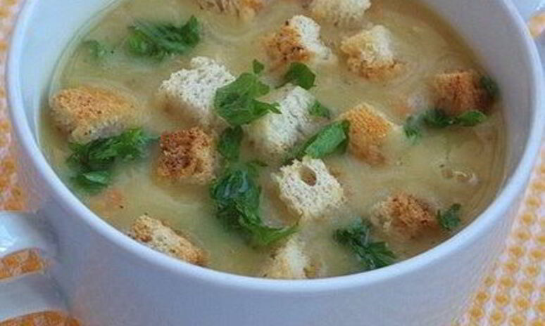 Рецепт суп-пюре с сухариками