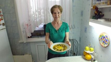 суп-пюре с ветчиной и яйцом