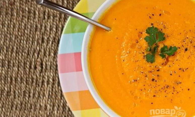 Рецепт суп-пюре с яблоками и морковью