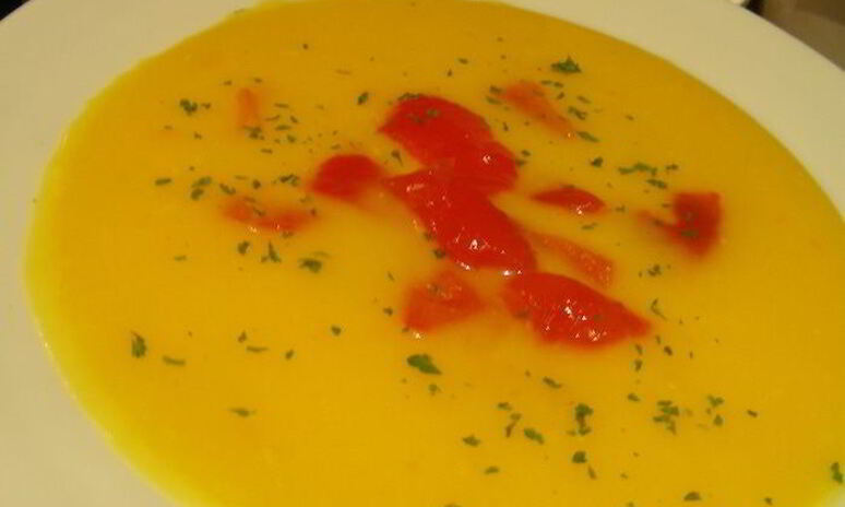 Рецепт тыквенно-морковный суп-пюре с запеченным перцем