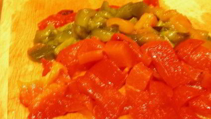 тыквенно-морковный суп-пюре с запеченным перцем