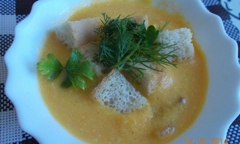 Рецепт тыквенный суп-пюре с беконом и сливками