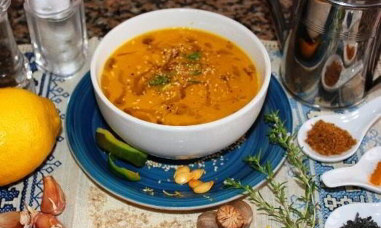 Рецепт тыквенный суп-пюре с манго и зеленым чаем