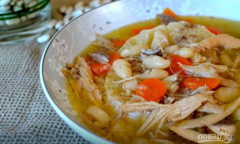 Рецепт суп с белой фасолью