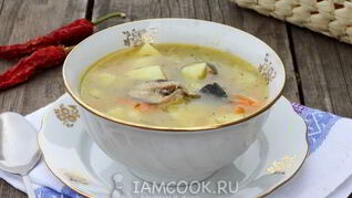 Суп с консервой сардины