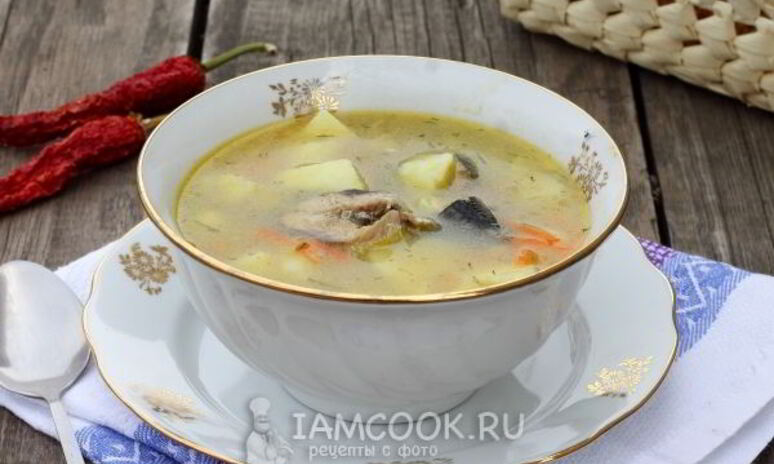 Рецепт суп с консервой сардины