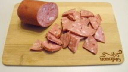 суп с копченой колбасой