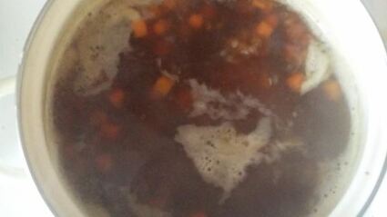 суп с креветками и кальмаром