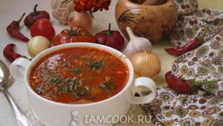 Суп с мясным фаршем в восточном стиле