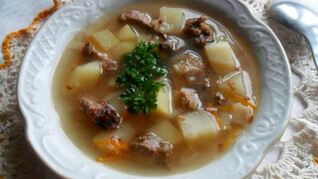 Суп с мясом в мультиварке