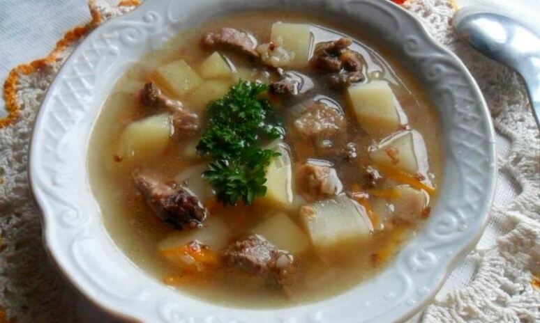 Рецепт суп с мясом в мультиварке