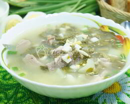 Суп со щавелем