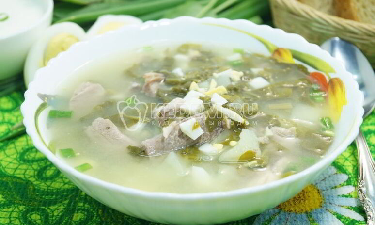 Рецепт суп со щавелем