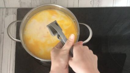 сырный суп с креветками