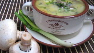 Сырный суп с шампиньонами
