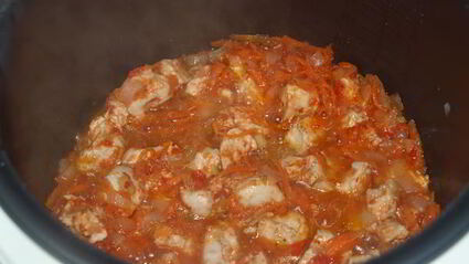 томатный куриный суп со стручковой фасолью