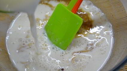 американские панкейки со сметанно-манговым соусом