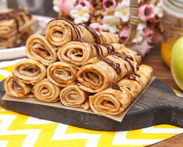 Аппетитные блины с шоколадом