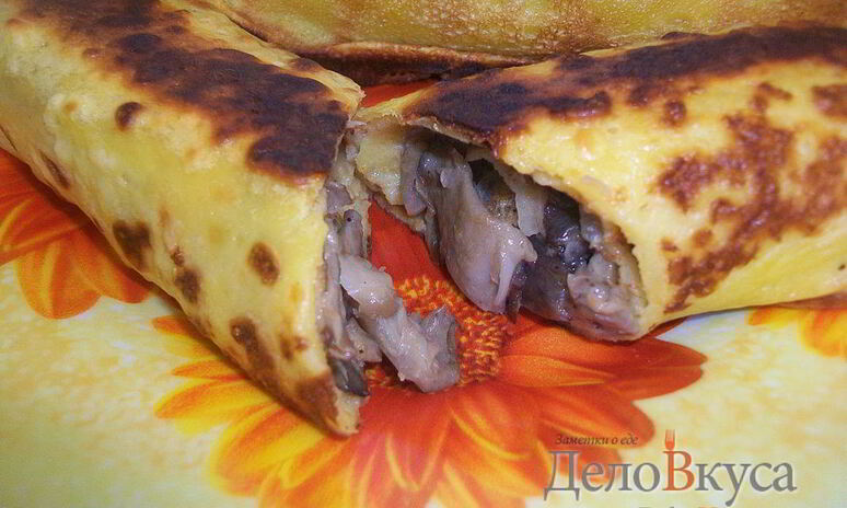 Рецепт блинчики с грибами