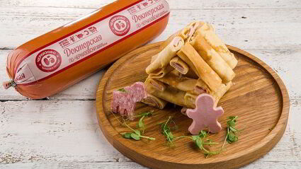 блинчики с колбасой