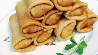 Блинчики с мясом, морковью и капустой