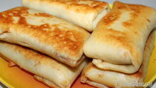 Блинчики с начинкой из говяжьего сердца