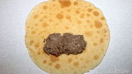 блинчики с начинкой из говяжьего сердца