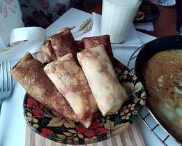 Блинчики с печеночной начинкой