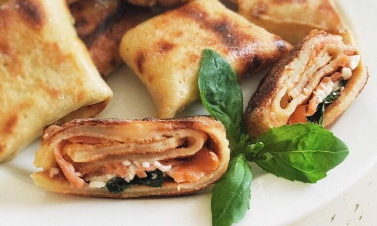 Рецепт блинчики с семгой