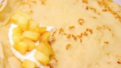 блинчики с творогом и яблоками