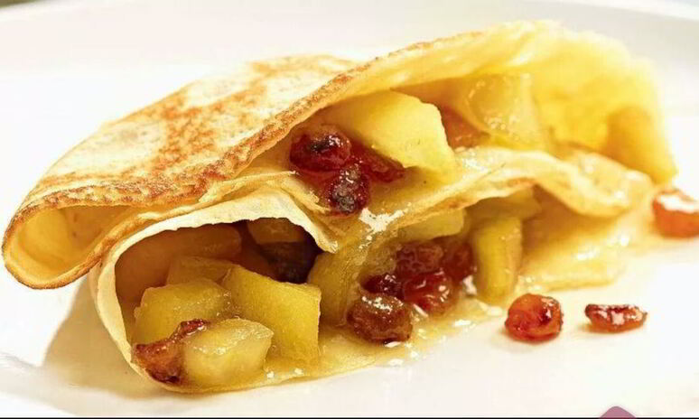 Рецепт блинчики с яблоками