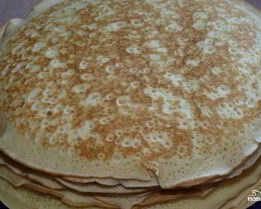 Блины на минералке