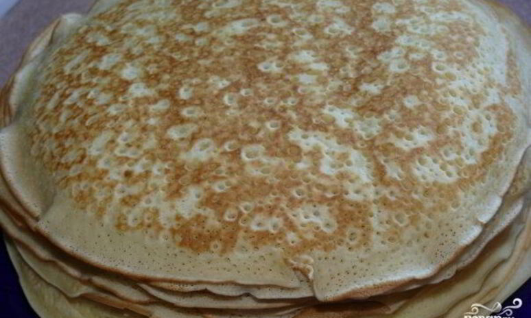 Рецепт блины на минералке