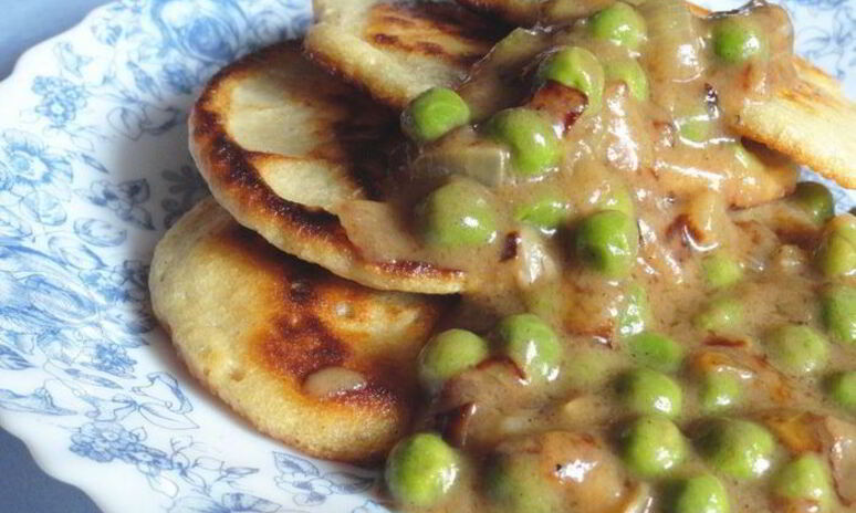 Рецепт блины на пиве с зеленым горошком