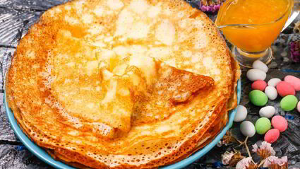 блины с дырочками с кипятком