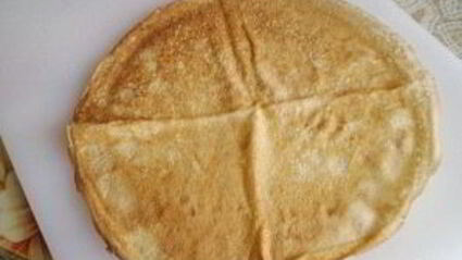 блины с крабовыми палочками