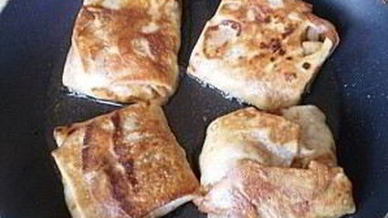 блины с крабовыми палочками