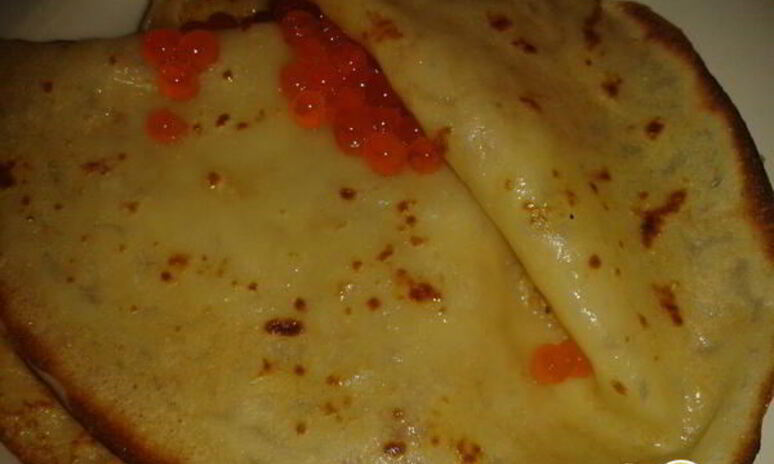 Рецепт блины с красной икрой