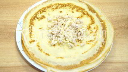 блины с курицей