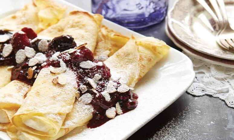 Рецепт блины с творогом и изюмом