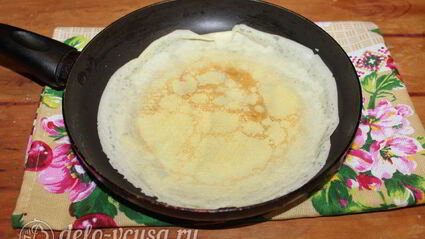 блины с ветчиной и сыром