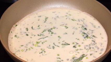 блины с зеленью