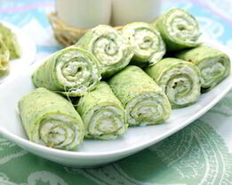 Блины со шпинатом