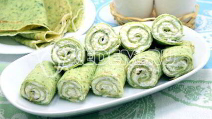 блины со шпинатом