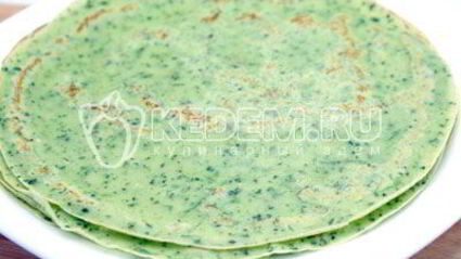 блины со шпинатом