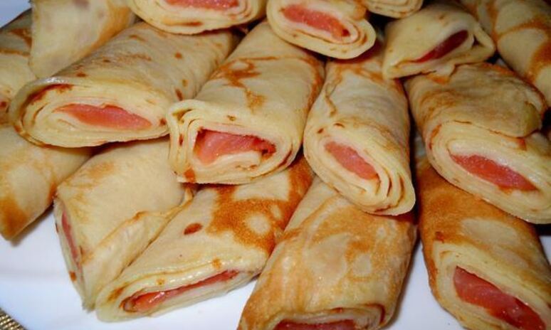 Рецепт блины царские с красной рыбой