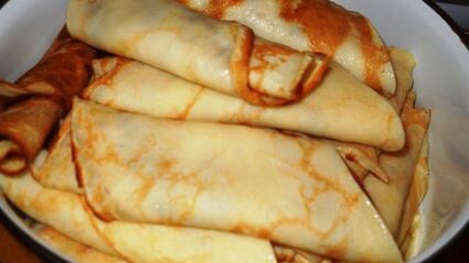 блины царские с красной рыбой