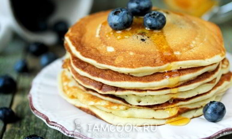 Рецепт панкейки с голубикой