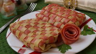 Плетеные блинчики с гречневой начинкой